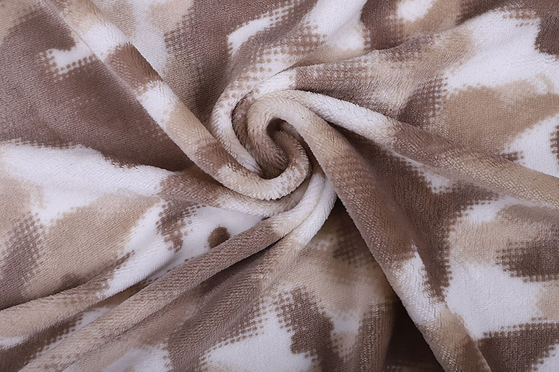 Yksipuolinen sotkuinen painettu flanellifleece